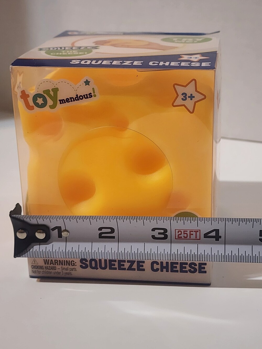 Toymendous Squeeze Cheese Squishy Stress Toy (NEW) - Picture 4 of 5